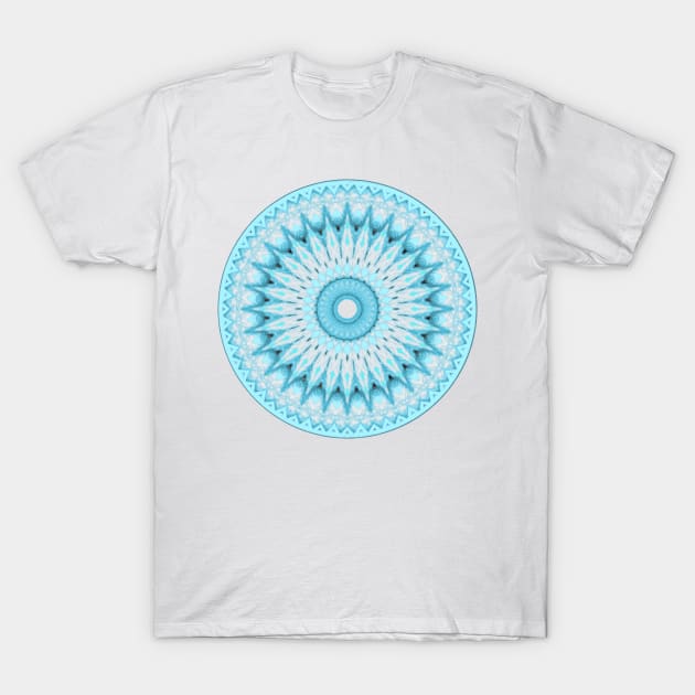 Soft Turquoise Mandala T-Shirt by micklyn